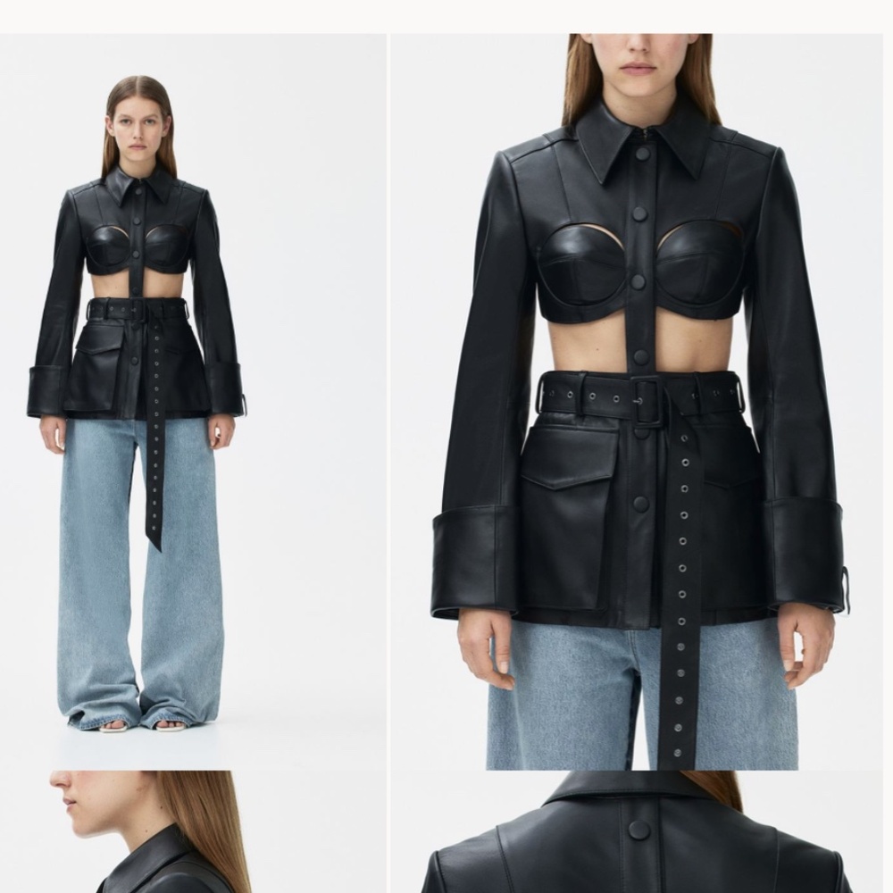 HM x ROKH LEATHER BLAZER